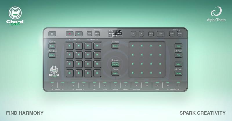 Groovebox AlphaTheta Chordcat 8 pistas MIDI USB-C - Mesa de Som